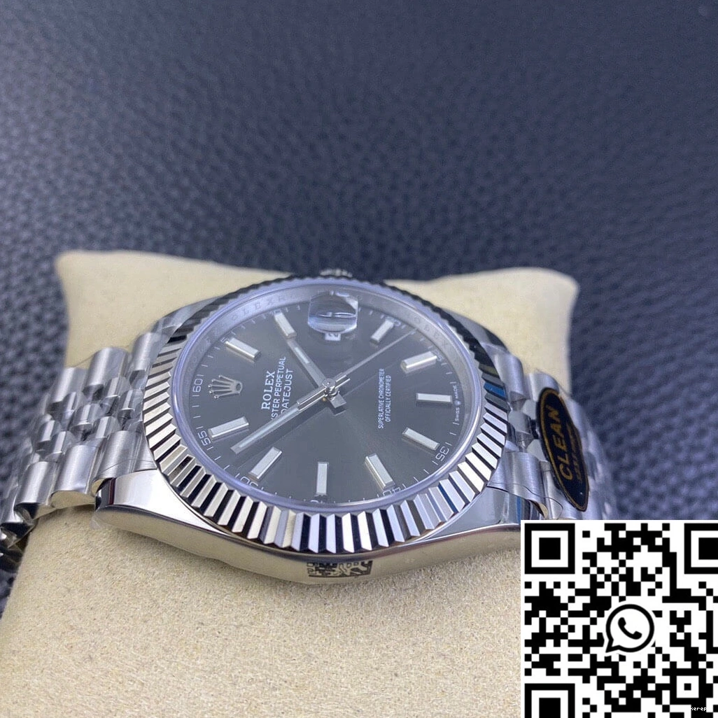 WaterResistant Dial Steel Grey Rolex Clean 848 M126334-0014 Datejust Factory 904L Stainless 0731